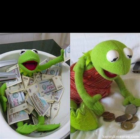 poor but gucci bag kermit meme|Poor Kermit Meme Generator .